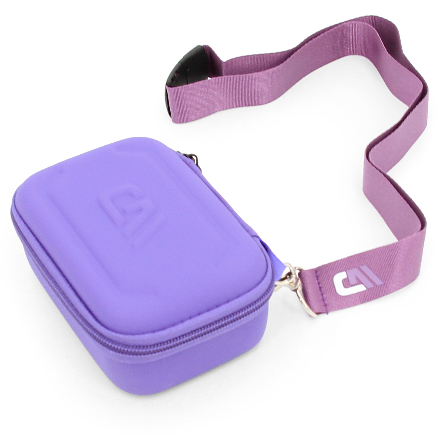 Compact Storage Case Compatible with Moonbird Moonbuddy Guided Meditation and Breathing Device, USB-C Cable and More - Includes Purple Case Only