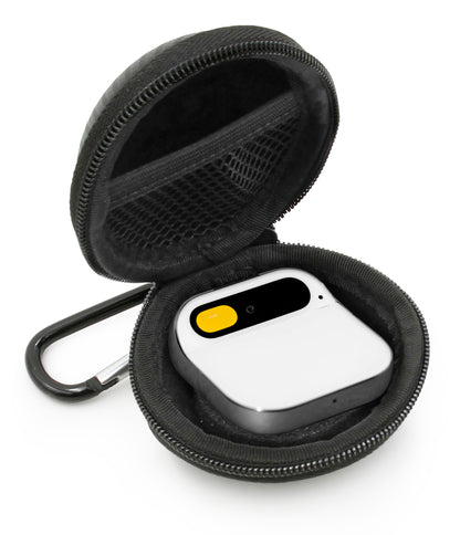 Carry Case Compatible with Humane AI Pin Wearable Computer & Battery Booster - Hard Shell Travel Case with Carabiner for AI Device