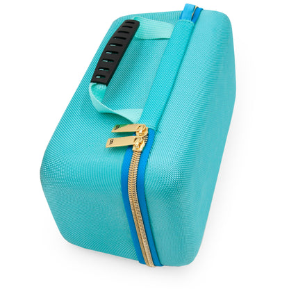 Clipper Case Holds Up to 3 Clippers, Hair Buzzers, Trimmers or T-Finisher Up to 8.5" - Travel Barber Case Only, Turquoise