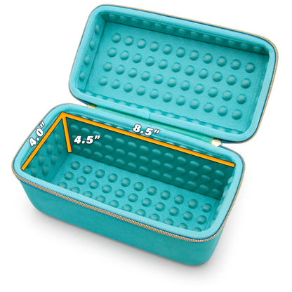 Clipper Case Holds Up to 3 Clippers, Hair Buzzers, Trimmers or T-Finisher Up to 8.5" - Travel Barber Case Only, Turquoise