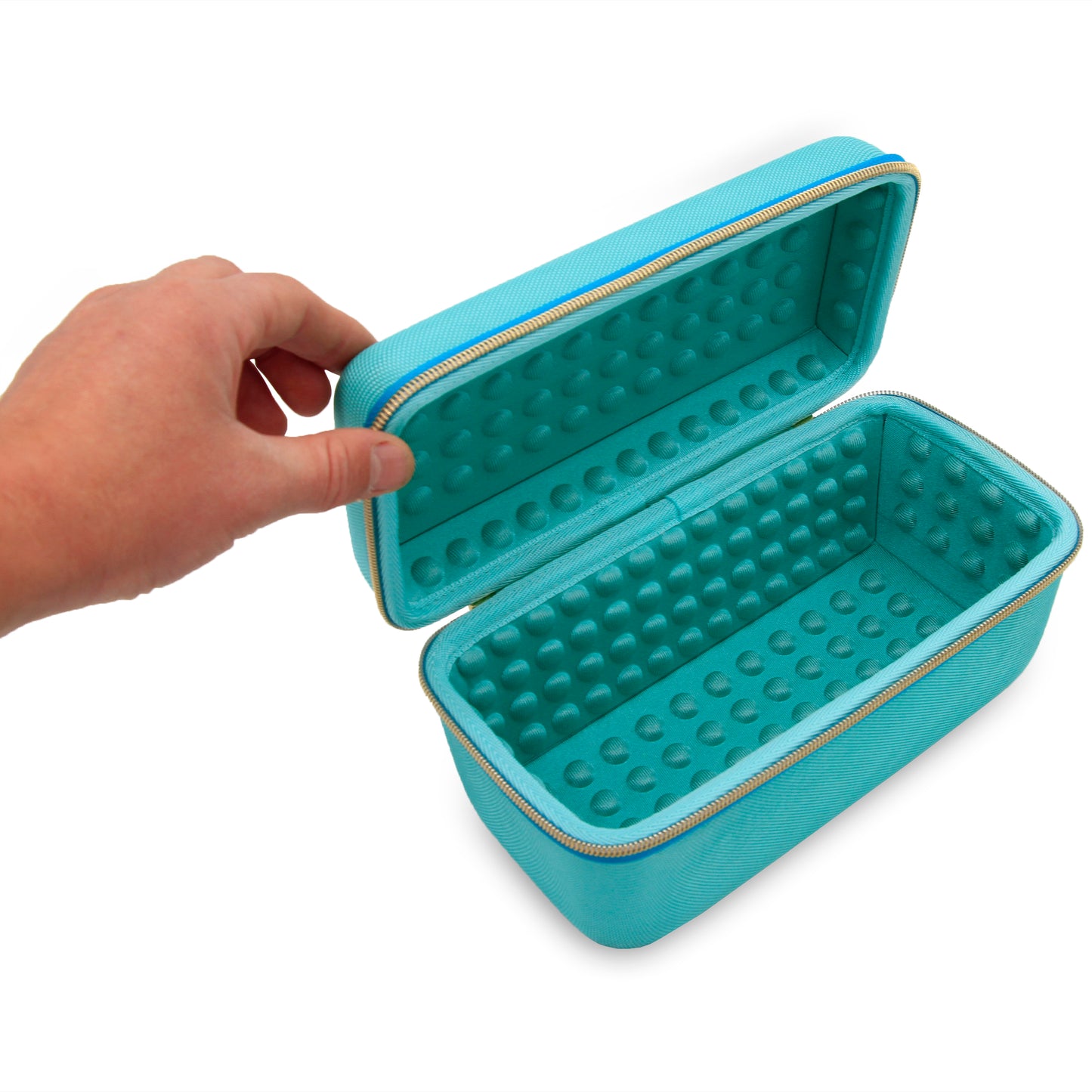 Clipper Case Holds Up to 3 Clippers, Hair Buzzers, Trimmers or T-Finisher Up to 8.5" - Travel Barber Case Only, Turquoise