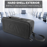 CASEMATIX Carry Case Compatible with LG xboom Bounce by will.i.am Portable Bluetooth Speaker and Audio Accessories - Includes Carry Strap and Handle