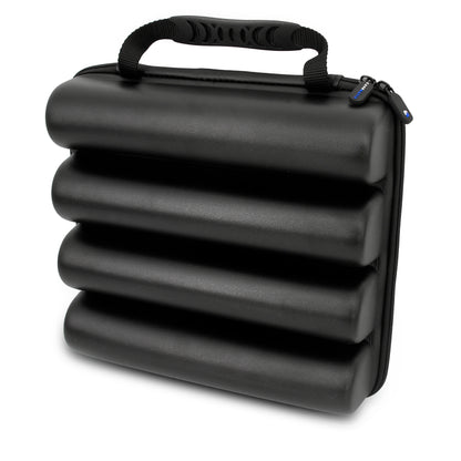 Wireless Microphone Case Compatible with Four Microphones Up To 10.75" by Sennheiser, Shure and More - Mic Case for Travel with Lid Storage