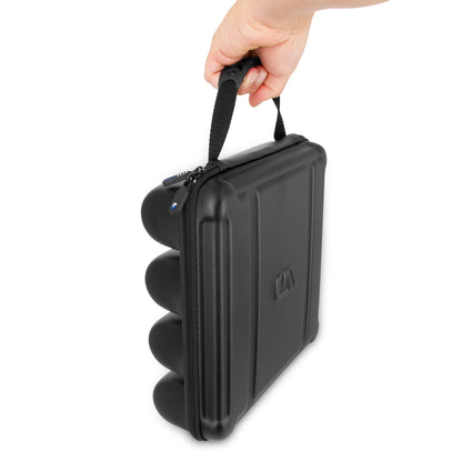 Wireless Microphone Case Compatible with Four Microphones Up To 10.75" by Sennheiser, Shure and More - Mic Case for Travel with Lid Storage