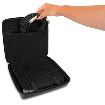 Wireless Microphone Case Compatible with Four Microphones Up To 10.75" by Sennheiser, Shure and More - Mic Case for Travel with Lid Storage