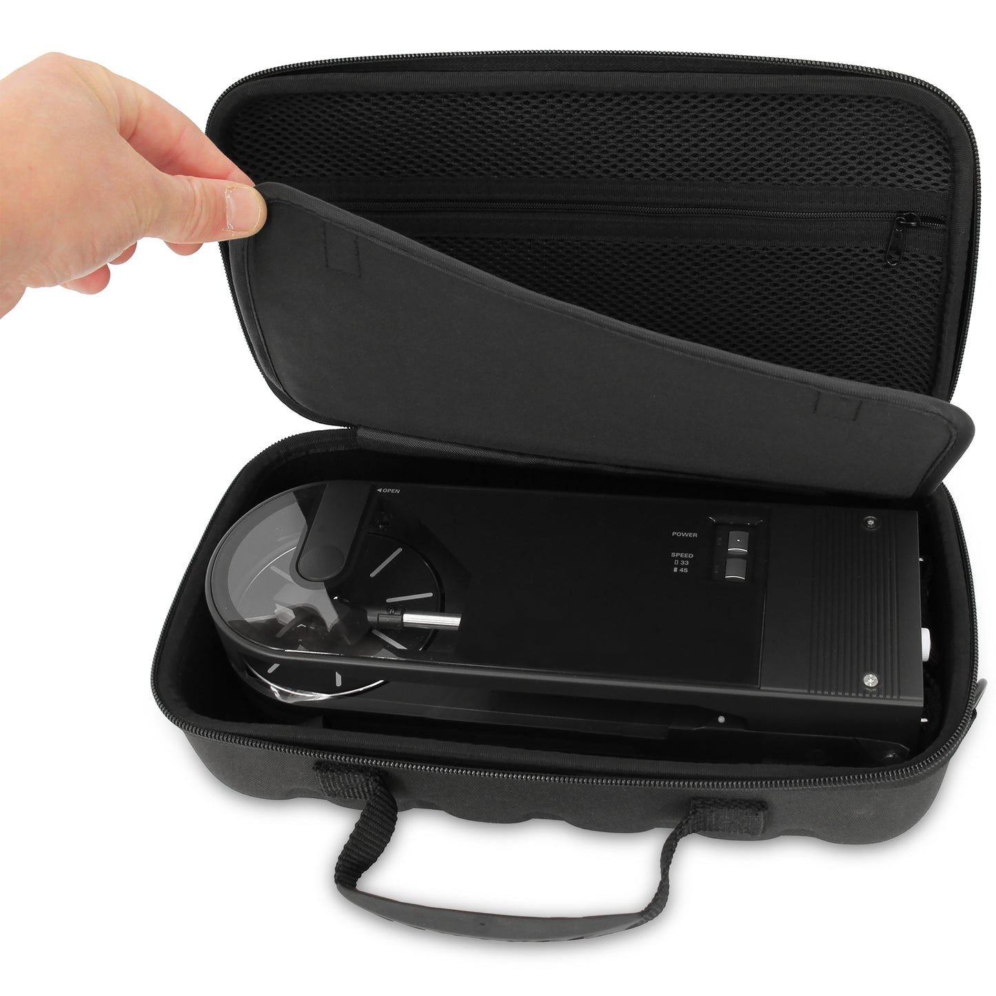 Audio-Technica Sound Burger Case - Protective Travel Case for AT-SB727 Portable Turntable - Black or Grey Options