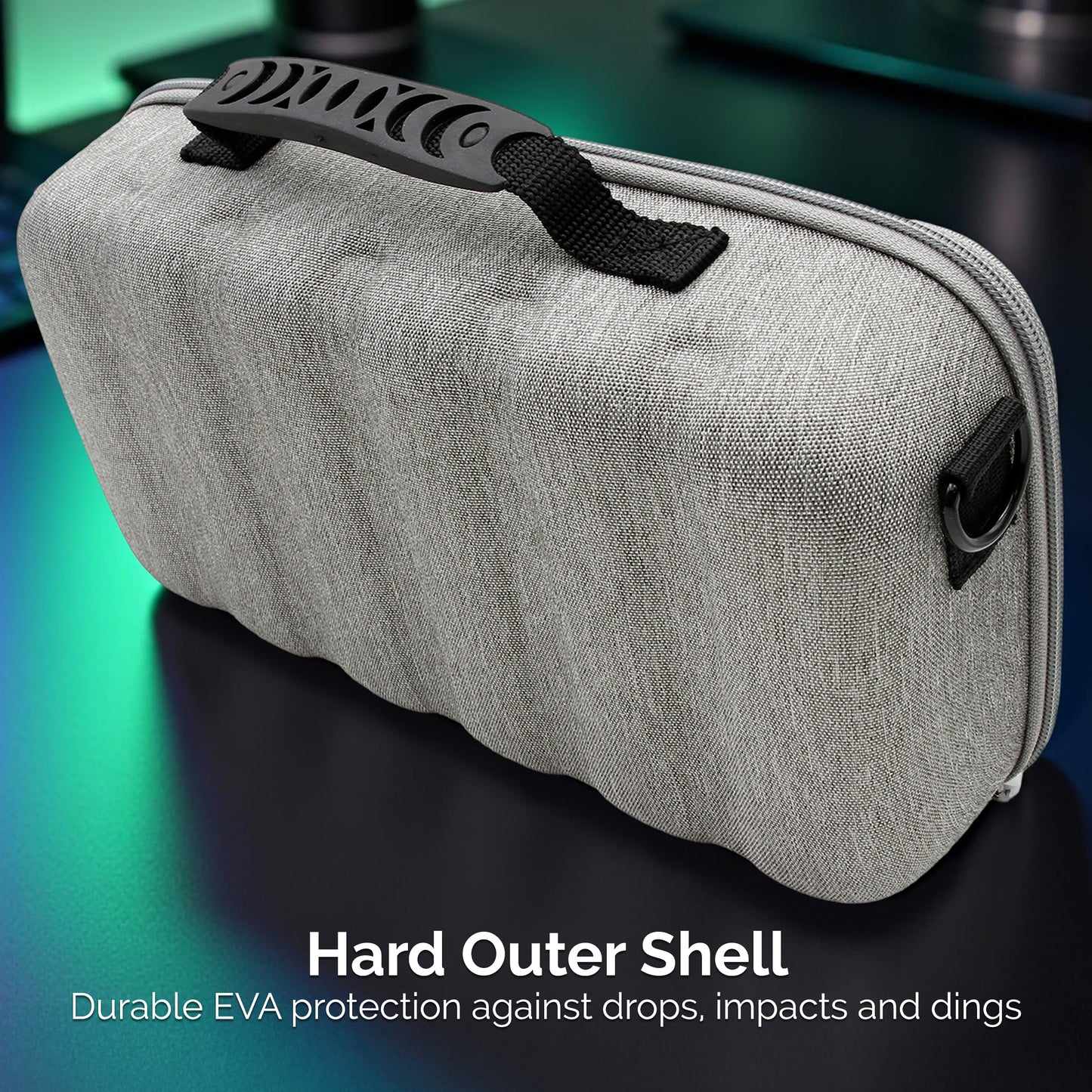 Carrying Case Compatible with ASUS ROG Xbox Ally X Gaming Handheld PC - Protective Carry Bag with Shoulder Strap for Touchscreen Gaming Console, Gray