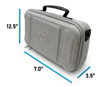 Hair Clipper Case For Barbers Compatible with 14 Metal Andis, Oster, Wahl - Detachable Clipper Blades, Includes Grey Carry Case Only