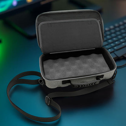 Carrying Case Compatible with ASUS ROG Xbox Ally X Gaming Handheld PC - Protective Carry Bag with Shoulder Strap for Touchscreen Gaming Console, Gray