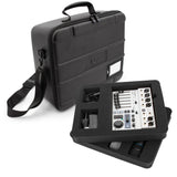 CASEMATIX Mixer Case Compatible With Behringer Flow 8 or Xenyx 802s in Two Customizable Trays - Fits DJ Mixers and More up to 13.5" x 10.5" x 2.2"