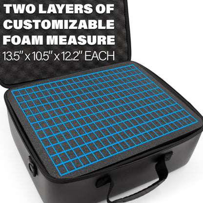 Travel Case Compatible With Focusrite Scarlett Solo, Scarlett 2i2, ITrack Solo, Clarett+ 2Pre Audio Interfaces up to 13.5" x 10.5" x 2.2"