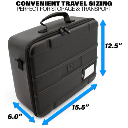 Gun Case Pistol Range Bag - Durable EVA Gun Bag with Two Layers of Customizable Foam for Up To 4 Handguns with Shoulder Strap
