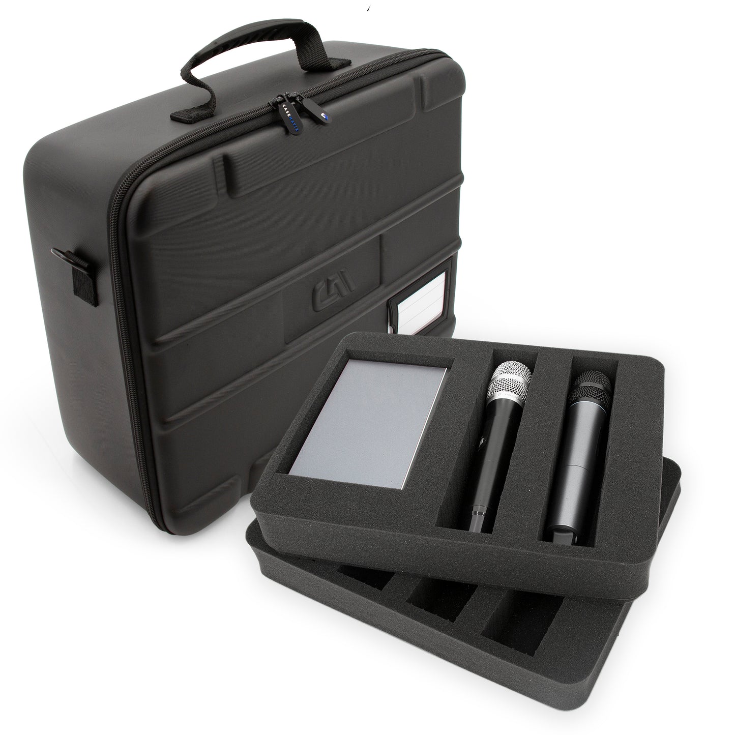 Wireless Microphone Case With Foam Compatible With 8 Sennheiser, Shure Wireless Mic System Microphones, Receivers and More