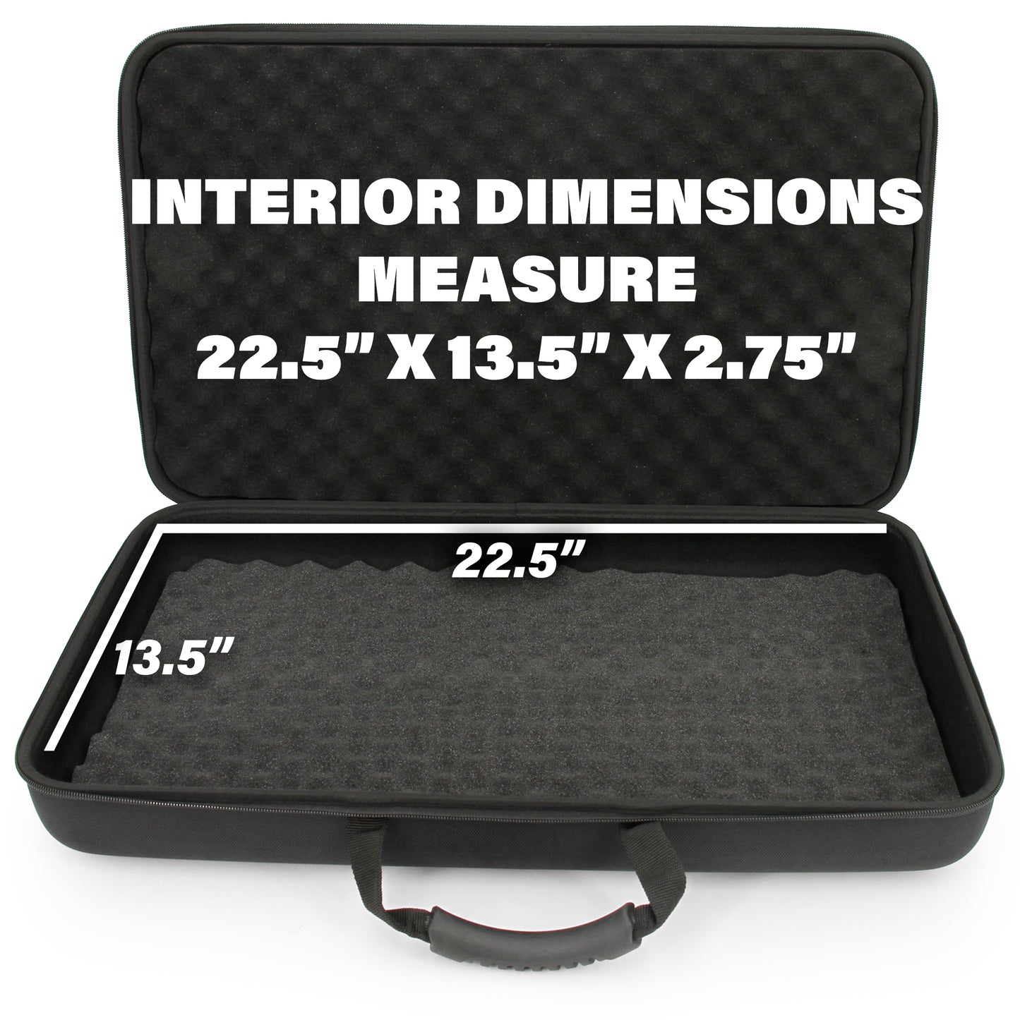 Carrying Case Compatible with Pioneer DJ DDJ-FLX4 Serato DJ Controller, DDJ-REV1 Rekordbox Mixers and Cables - Padded EVA Controller Case Only