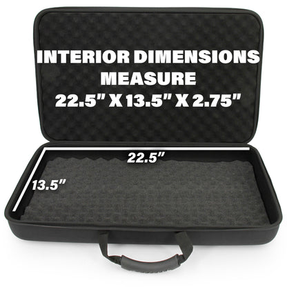 Carrying Case Compatible with Pioneer DJ DDJ-FLX4 Serato DJ Controller, DDJ-REV1 Rekordbox Mixers and Cables - Padded EVA Controller Case Only