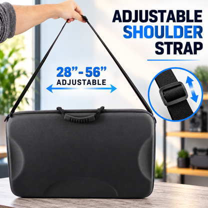 Portable Monitor Case for 15.6" to 24" Gaming Monitors - Hard Shell EVA Screen Cover with Padded Foam Fits Accessories for 15.6-17.3" Screens