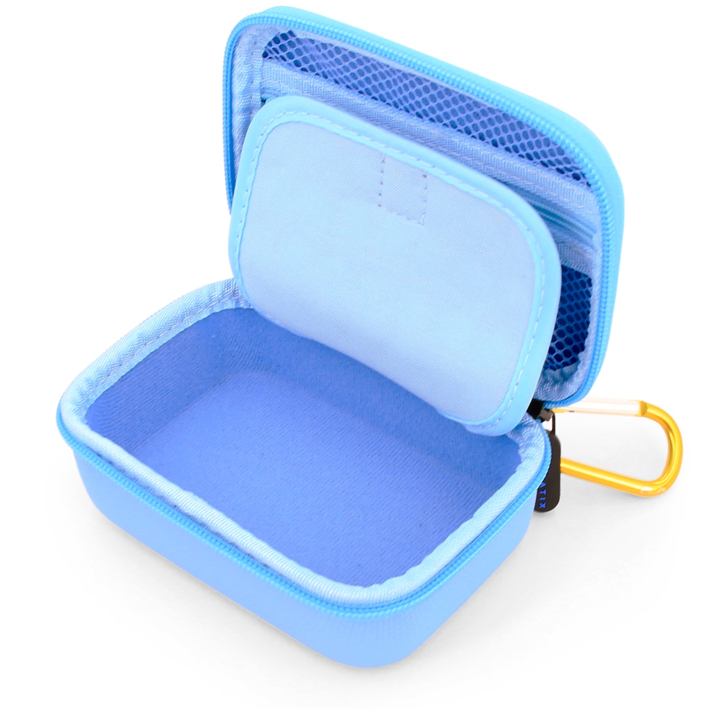 Carry Case Compatible with Moonbird Moonbuddy Guided Meditation and Breathing Device, USB-C Cable and More - Includes Light Blue Case Only