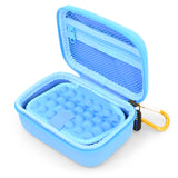 CASEMATIX Travel Case Compatible with Zoleo Satellite Communicator - Includes Hard Shell Case with Wrist Strap for Satellite Messenger, Light Blue