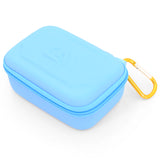 CASEMATIX Travel Case Compatible with Zoleo Satellite Communicator - Includes Hard Shell Case with Wrist Strap for Satellite Messenger, Light Blue