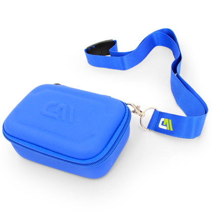 Carry Case Compatible with Moonbird Moonbuddy Guided Meditation and Breathing Device, USB-C Cable and More - Includes Blue Storage Case Only