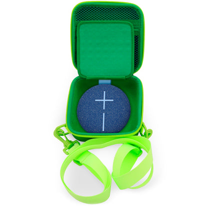 Travel Case Compatible with Ultimate Ears MINIROLL Bluetooth Speaker & Charging Cable, Includes Carry Case Only (Green)