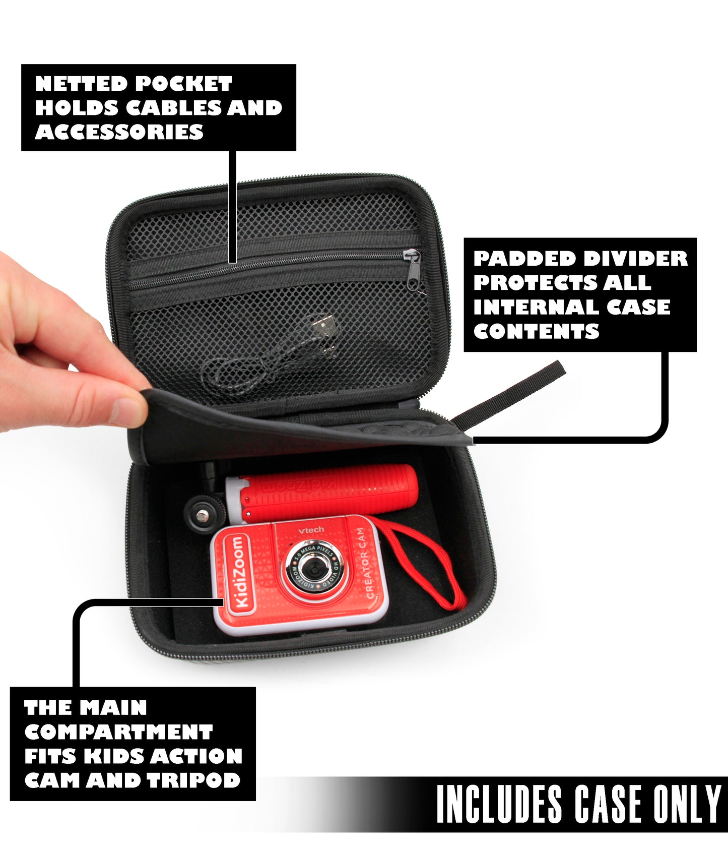 Toy Camera Case Compatible with VTech KidiZoom Creator Cam Video Camera and Vtech Kidizoom Camera Accessories, Includes Toy Case Only