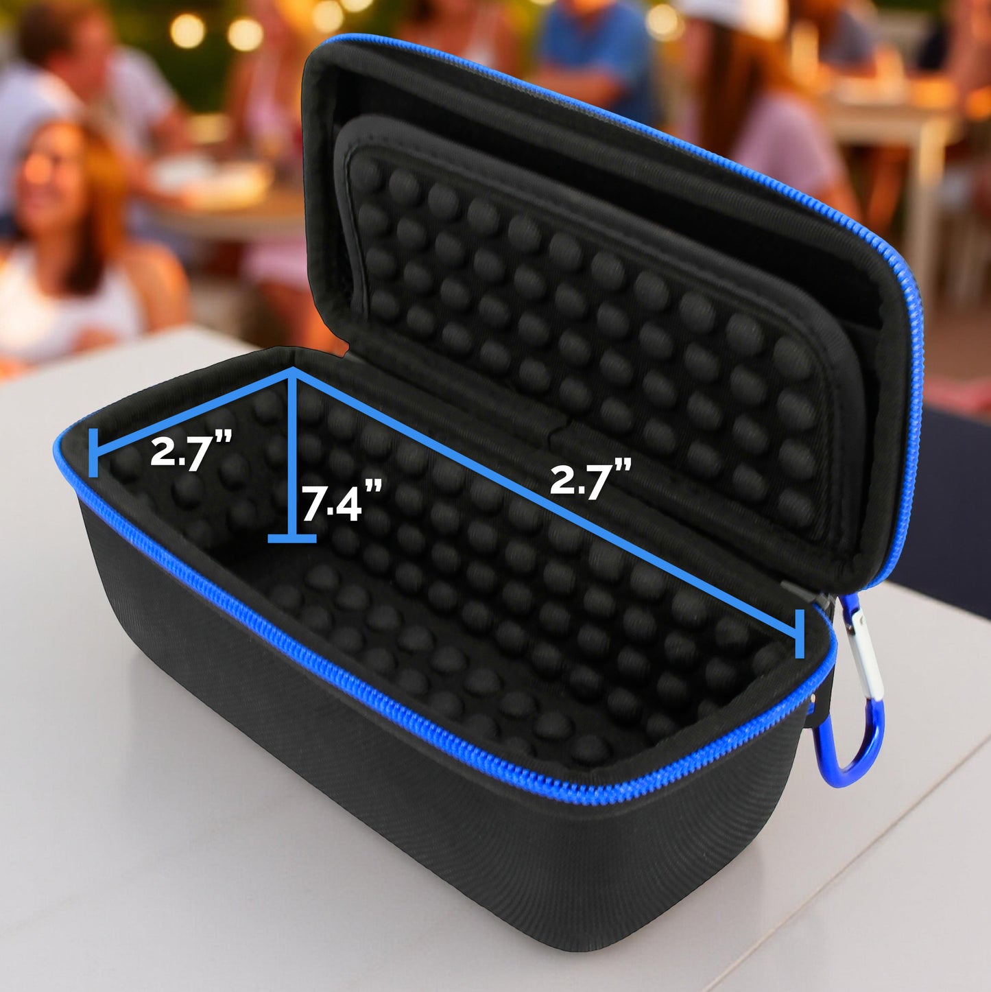 Hard Case Compatible with the Sonos Roam Portable Smart Speaker and Bluetooth Accessories - Includes Black Hard Case Only with Wrist Strap