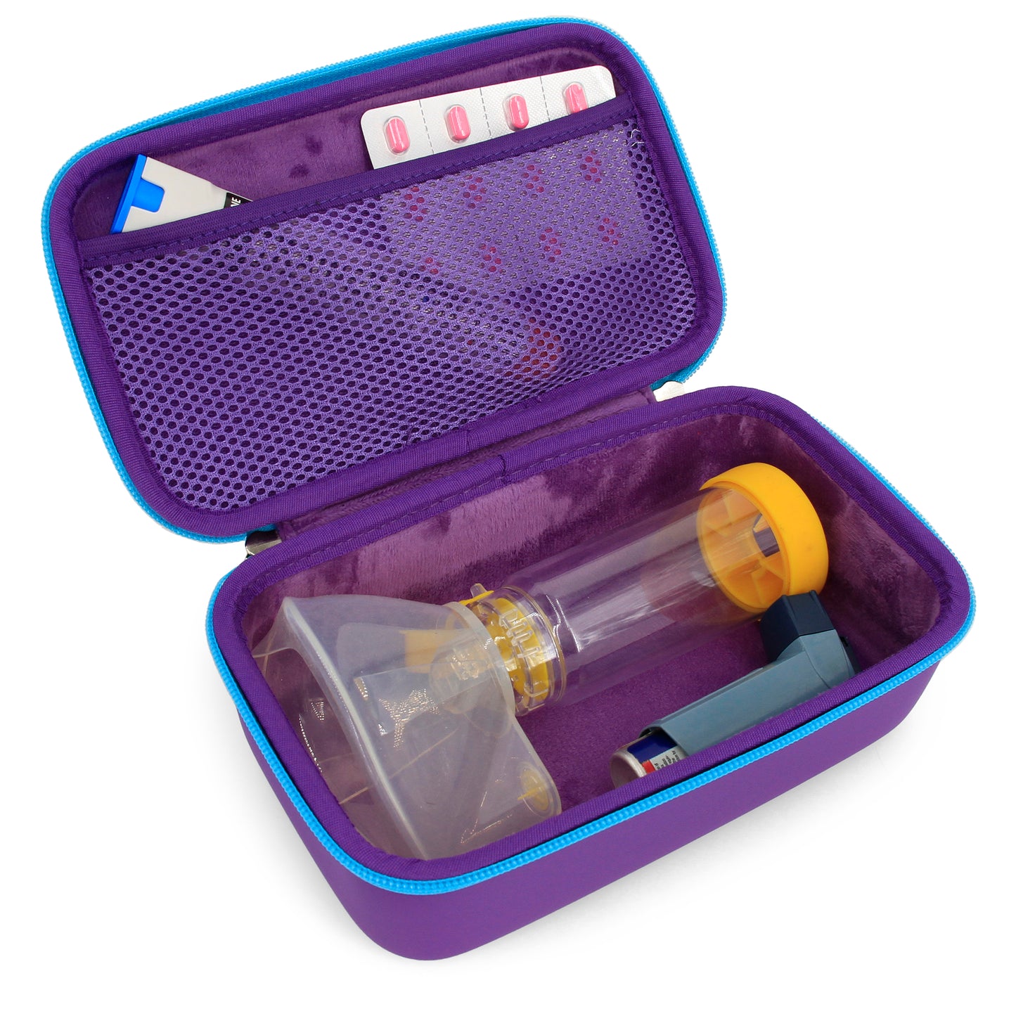 Inhaler Spacer Travel Case - Protective Storage for Inhaler with Mask & Accessories