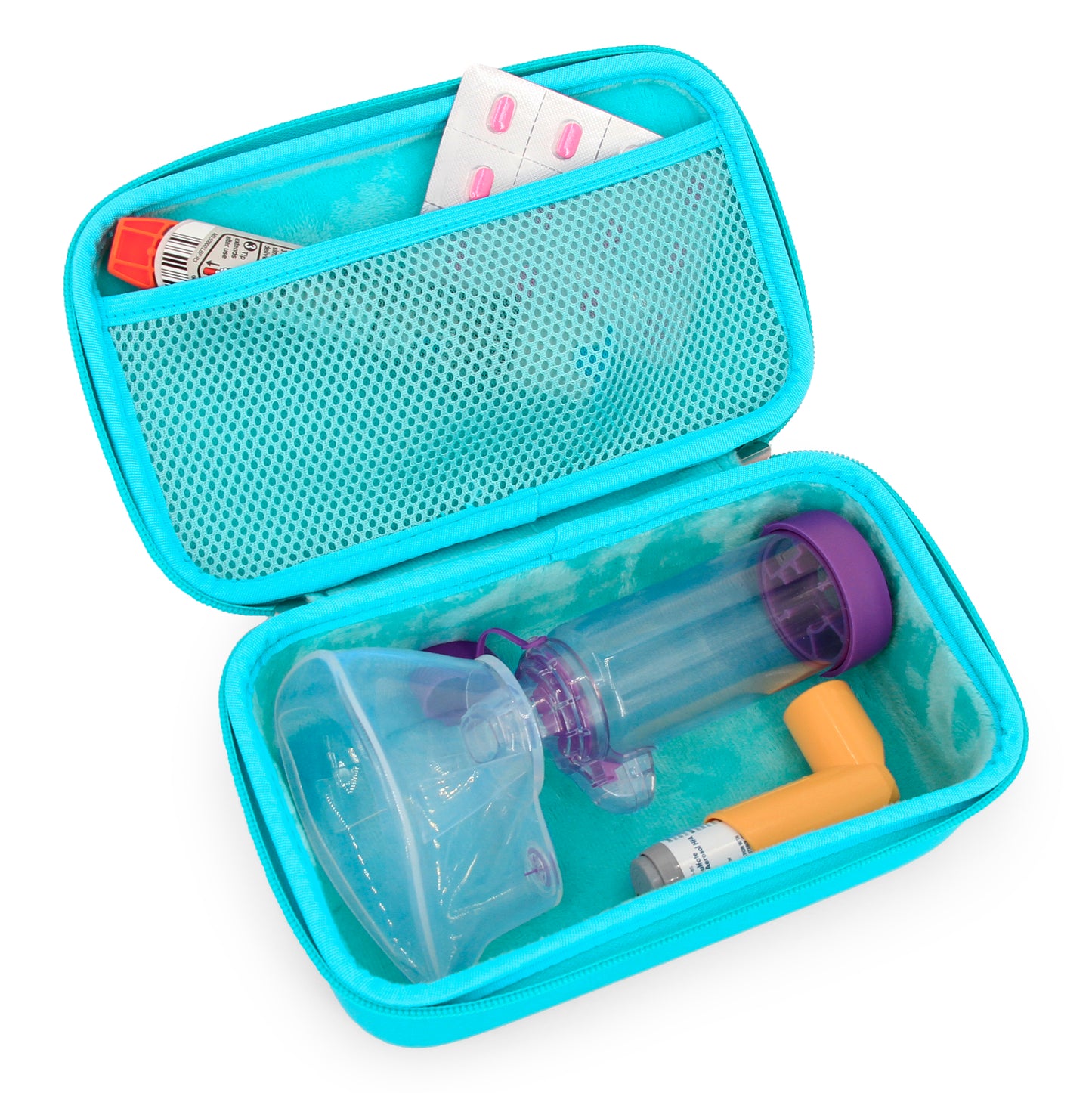 Inhaler Spacer Travel Case - Protective Storage for Inhaler with Mask & Accessories