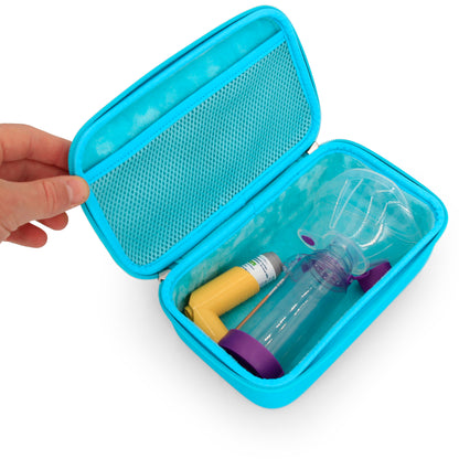 Inhaler Spacer Travel Case - Protective Storage for Inhaler with Mask & Accessories