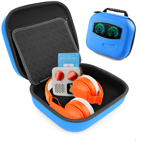 CASEMATIX Carry Case Compatible with Yoto Mini (2024 Edition) Speaker and Headphones - Includes Travel Case Only for The Wired Headset Bundle