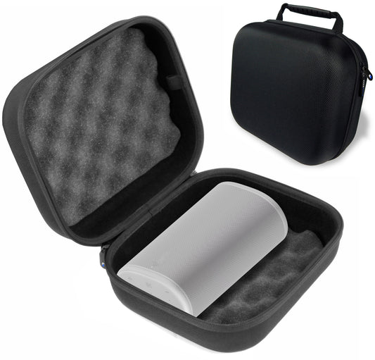 Carry Case Compatible with Sonos Play Portable Speaker, Charging Dock and Cables – Hard Shell Travel Case with Foam Interior and Accessory Storage