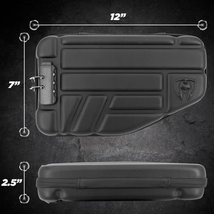 Locking Pistol Case Fits Small to Large 9mm Pistols with Room For Extra Clips and Attachments - Premium Handgun Case with Lock Zippers