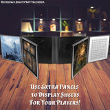 CASEMATIX DM Screen Faux Leather 12-Panel Deluxe GM Screen - Folding Dungeon Master Screen with 4 Swinging Panels for TTRPGs - Inserts Not Included