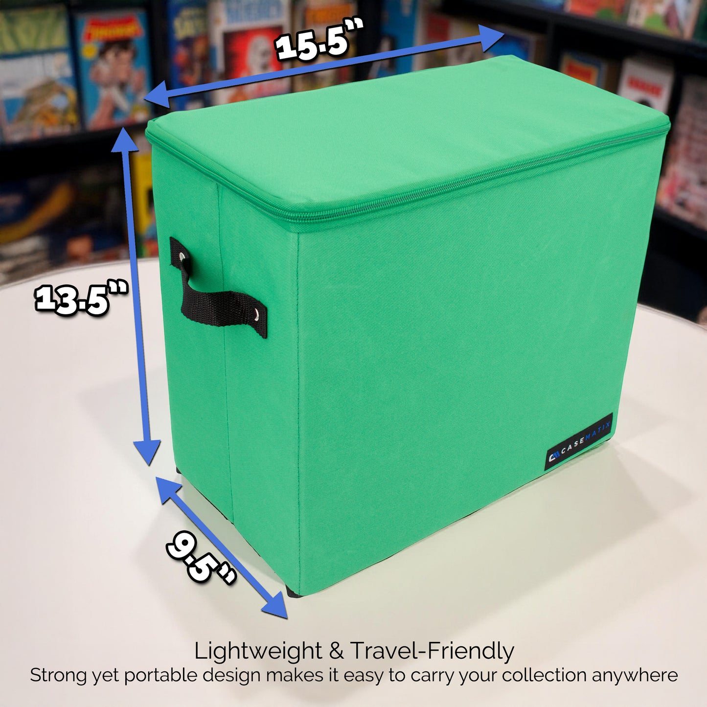 Graded Comic Book Storage Case – Fits 28 CGC Comics, Premium Comic Bin with 3 Removable Dividers for Slabbed Comics, Collectible Storage & Protection