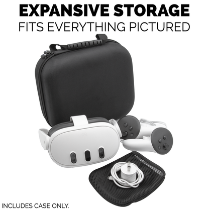 Carry Case Compatible with Meta Quest 3S or Meta Quest 2 Mixed Reality VR Headset and Select Meta Quest Accessories - Includes Case Only