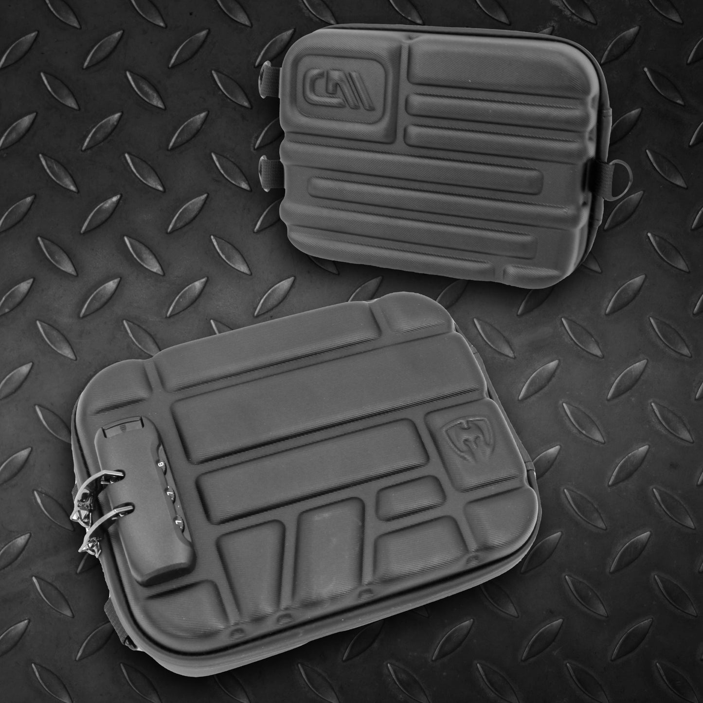 Concealed Carry Locking Pistol Case Fits 9mm Pistols and Extra Mag - Portable EVA Handgun Case Water Resistant Gun Bag and Shoulder Strap