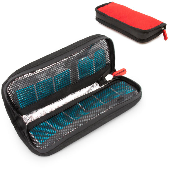 CASEMATIX Travel Case for Contact Lenses – Fits 24 Daily Contacts in Compact, Insulated Left & Right Storage – Includes Contact Lens Case Only