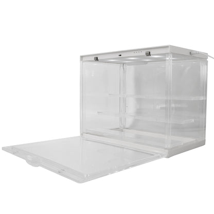 LED Display Case for Miniatures - 3-Tier Clear Acrylic Storage with 20 Grip Pads