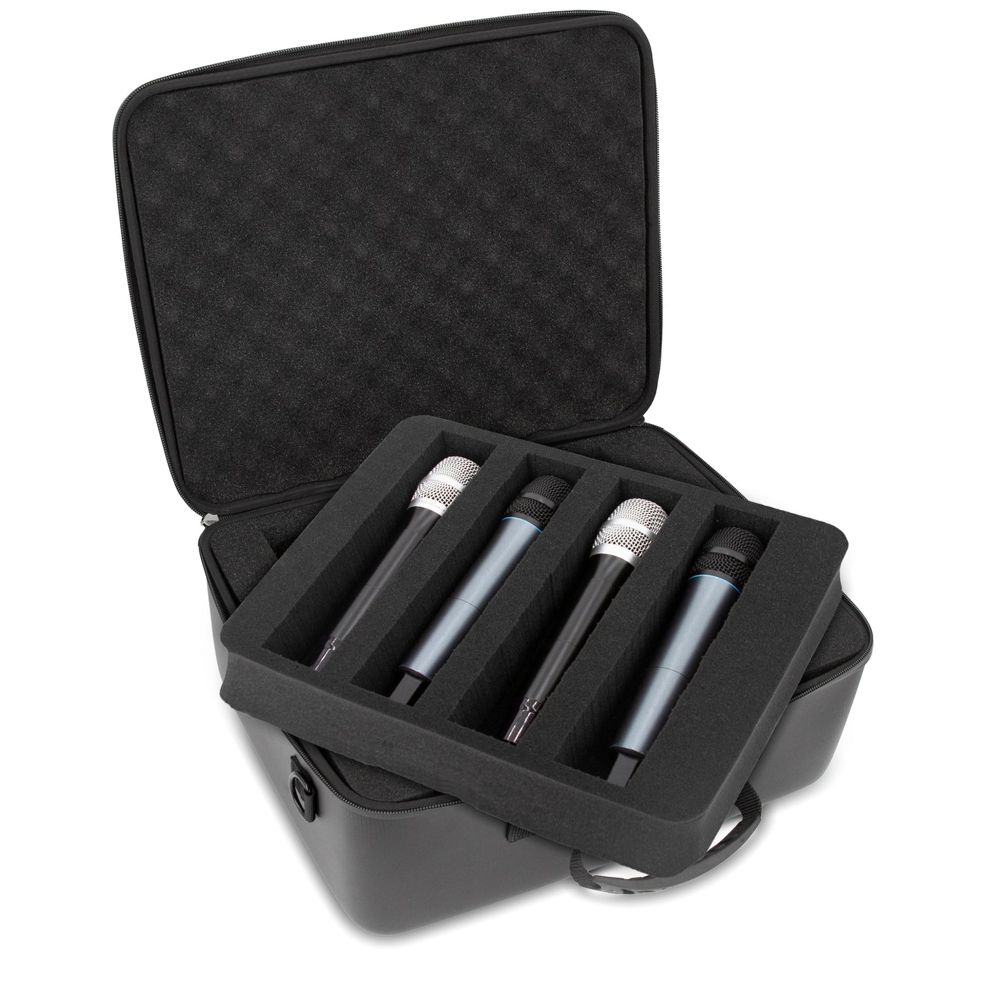 Wireless Microphone Case With Foam Compatible With 8 Sennheiser, Shure Wireless Mic System Microphones, Receivers and More