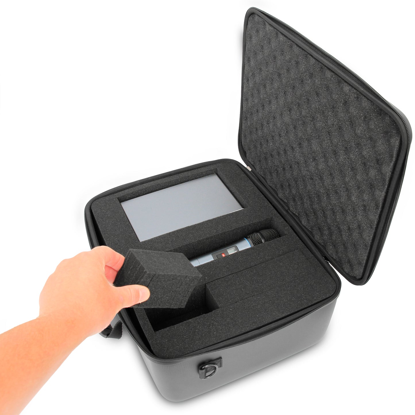 Wireless Microphone Case With Foam Compatible With 8 Sennheiser, Shure Wireless Mic System Microphones, Receivers and More