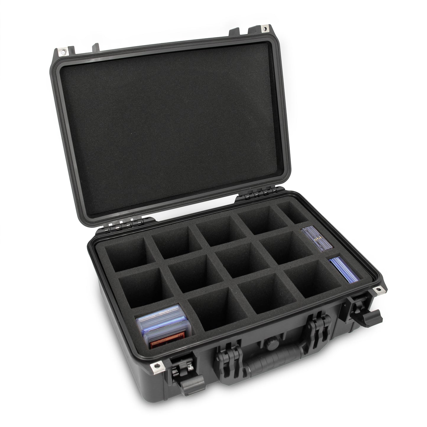 Waterproof Top Loader Card Storage Case for Trading Cards Fits 500 Top Loader Card Holders with Airtight Seal and Precision Cut Dividers