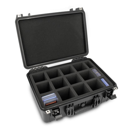 Waterproof Top Loader Card Storage Case for Trading Cards Fits 500 Top Loader Card Holders with Airtight Seal and Precision Cut Dividers
