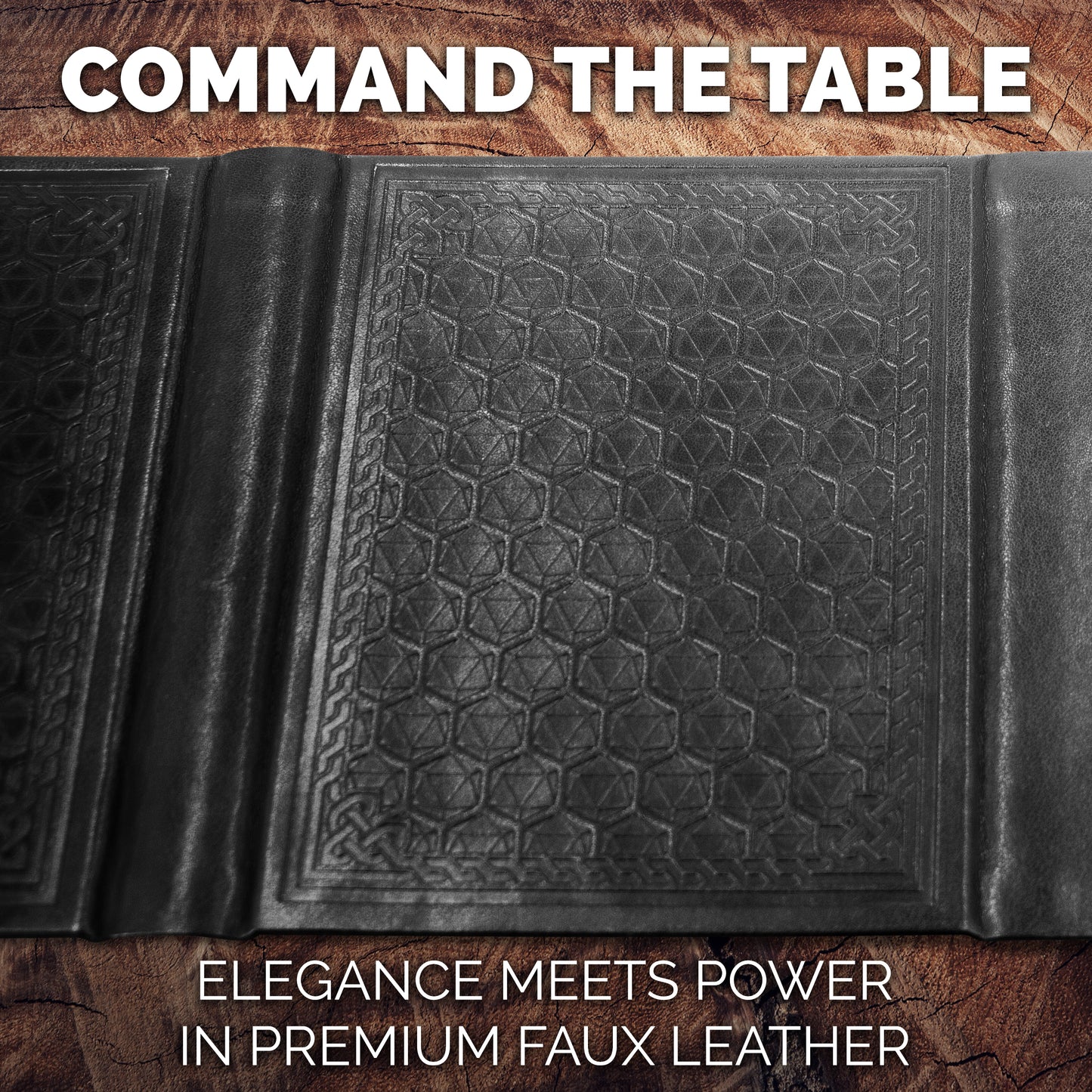 Compact DM Screen - 6-Panel Faux Leather Dungeon Master Screen for D&D and TTRPGs