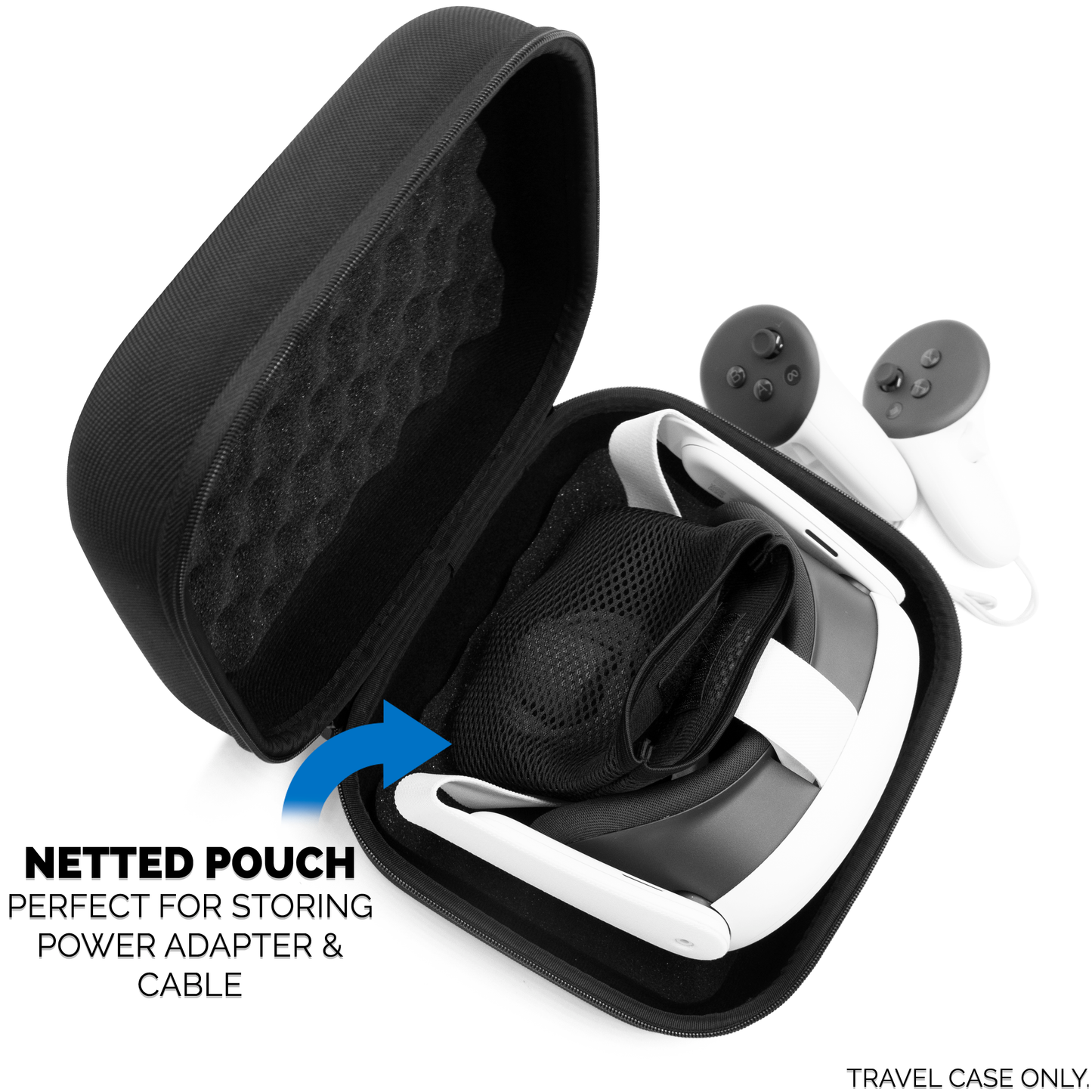 Carry Case Compatible with Meta Quest 3S or Meta Quest 2 Mixed Reality VR Headset and Select Meta Quest Accessories - Includes Case Only