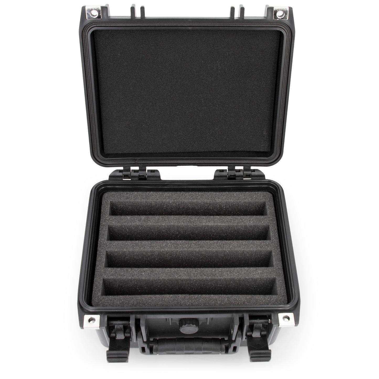 Waterproof 5x7 Photo Case Holds 5x7 Top loaders For Cards and Plastic Sleeves for Postcards - Fits 80 5x7 Cards With Photo Storage Dividers