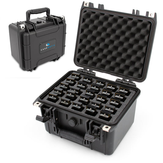 25 Harmonica Case - Waterproof Instrument Holder for Hohner, Fender and Other Harmonicas Up to 5.5" - Includes Weatherproof Carrying Case Only