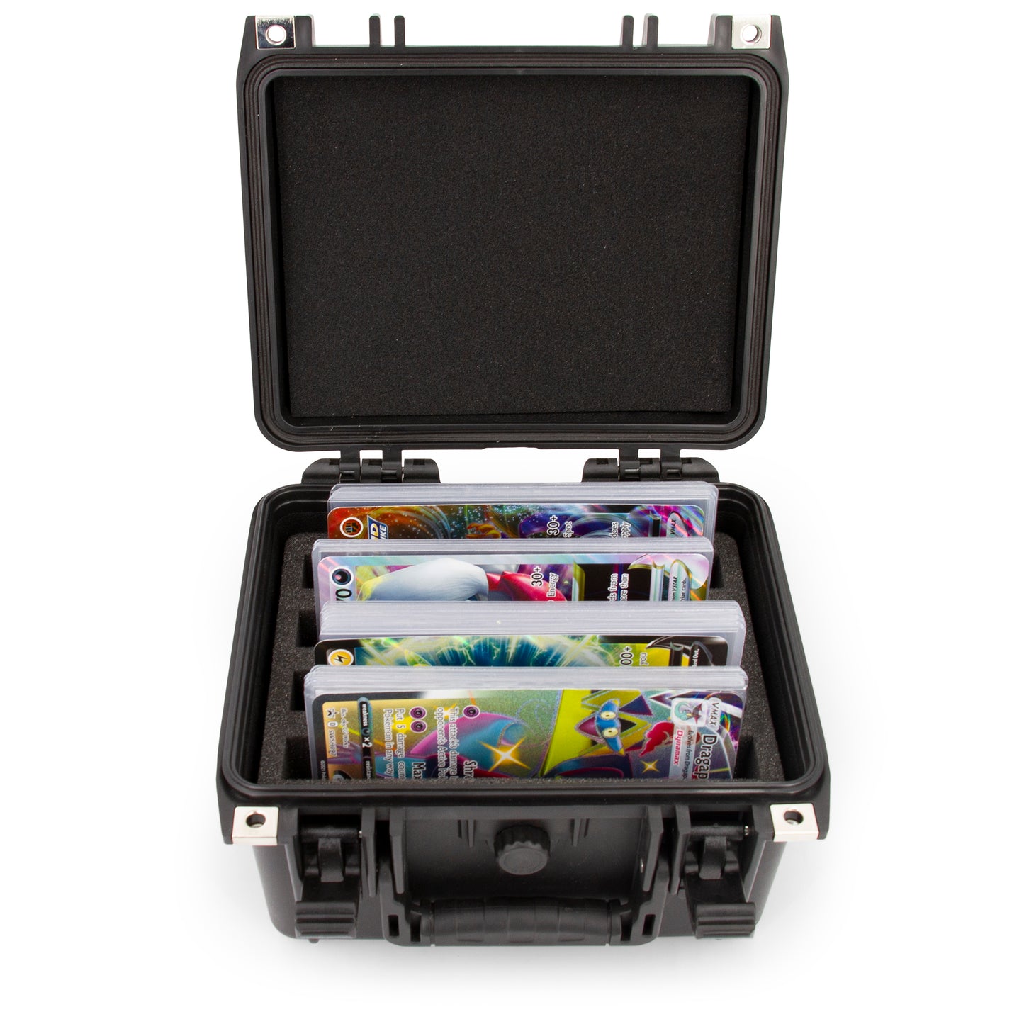 Crush Proof Jumbo Card Case With 4 Dividers - Waterproof Oversize Card Case for Large Pokemon Cards, Fits 8.5" x 5.6" Sleeves, IPX7 Protection