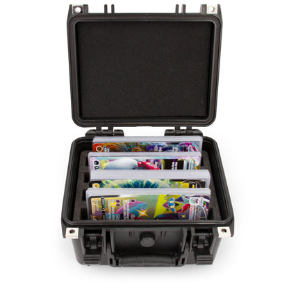 Crush Proof Jumbo Card Case With 4 Dividers - Waterproof Oversize Card Case for Large Pokemon Cards, Fits 8.5" x 5.6" Sleeves, IPX7 Protection
