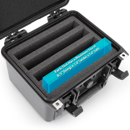 Crush Proof Jumbo Card Case With 4 Dividers - Waterproof Oversize Card Case for Large Pokemon Cards, Fits 8.5" x 5.6" Sleeves, IPX7 Protection